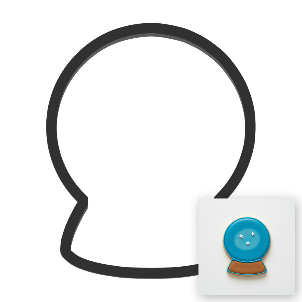 Crystal Ball Cookie Cutter with Easy Push Design — main photo