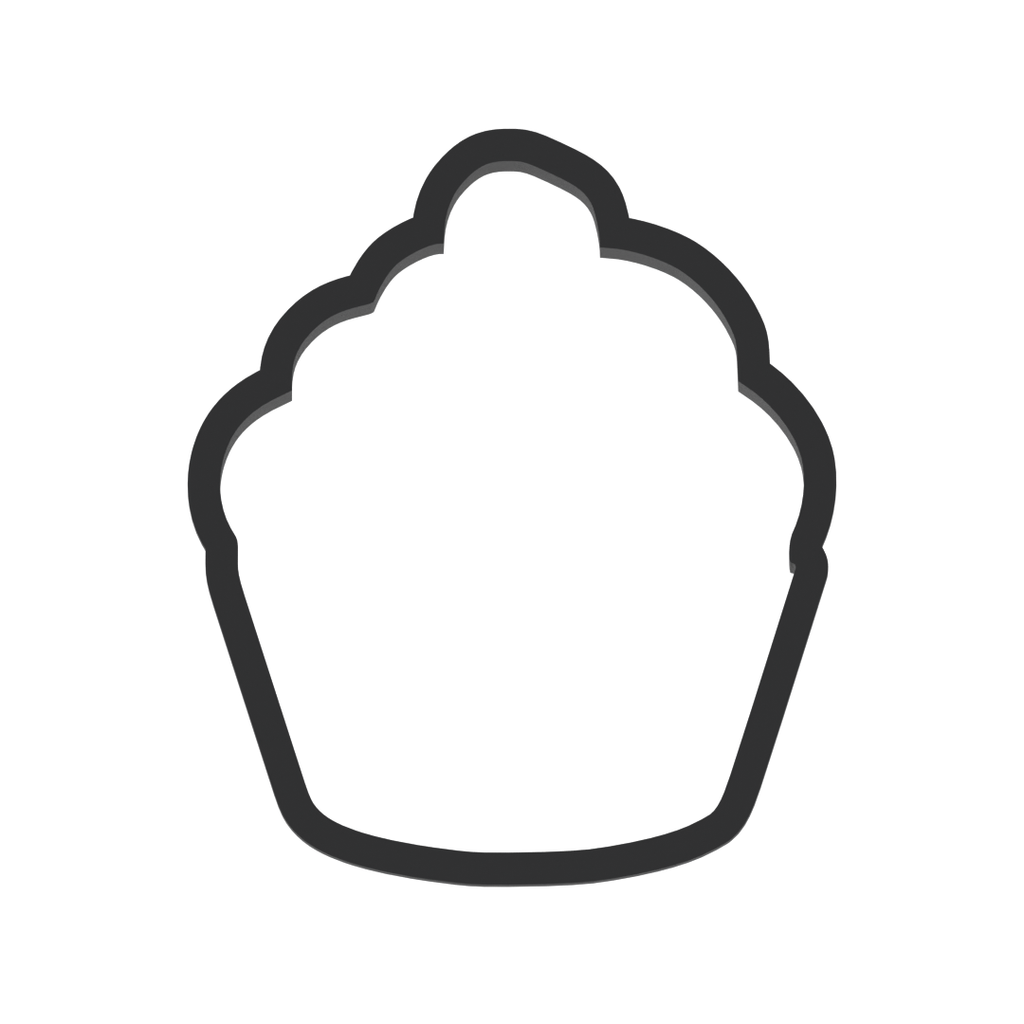 Cupcake Cookie Cutter with Easy Push Design — photo 3