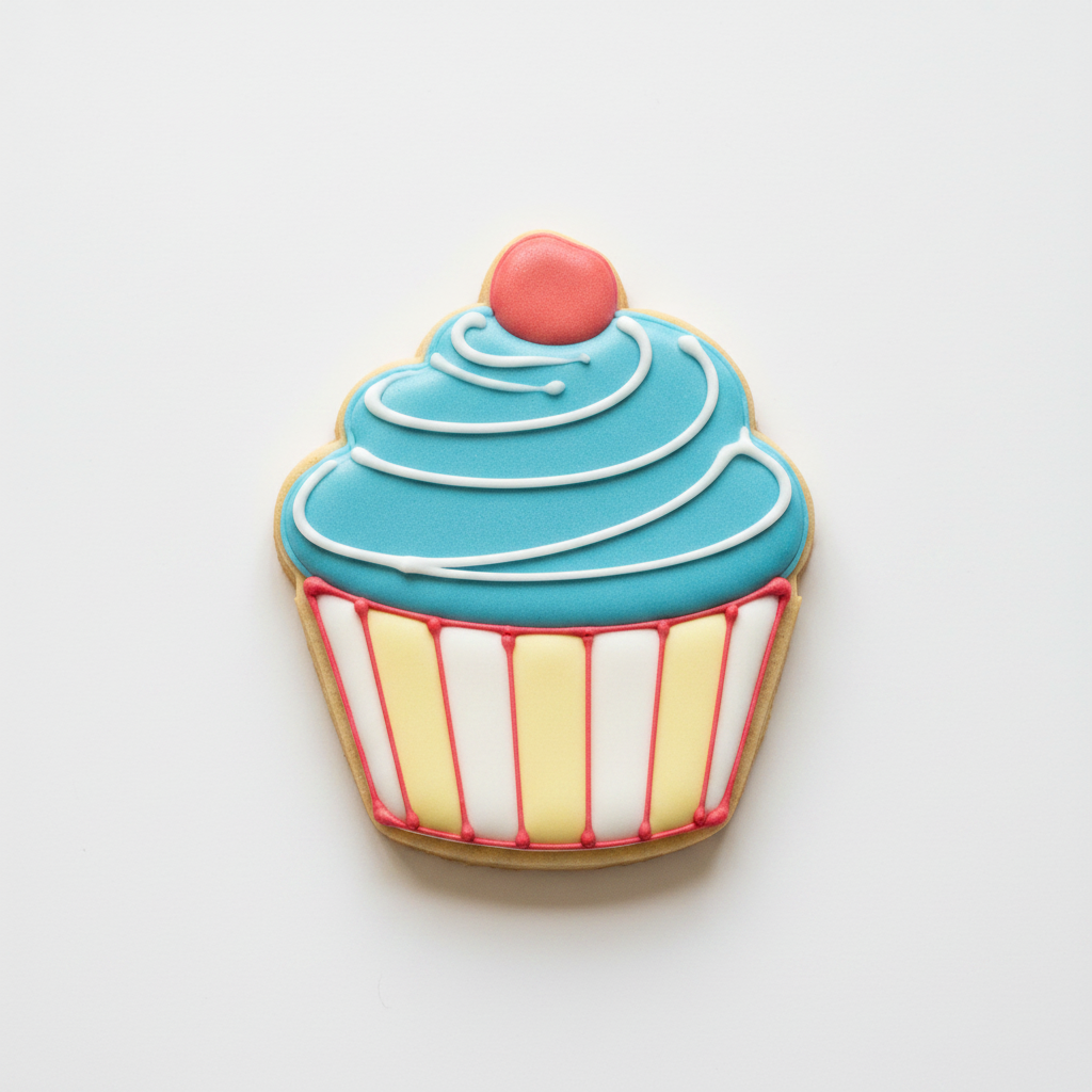 Cupcake Cookie Cutter with Easy Push Design — photo 2