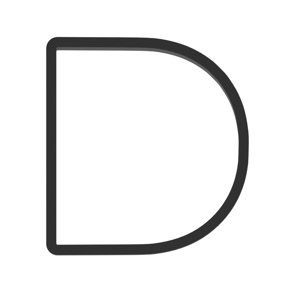 D Capital Block Letter Cookie Cutter with Easy Push Design — photo 3