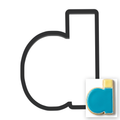 d Lowercase Block Letter Cookie Cutter with Easy Push Design — main photo