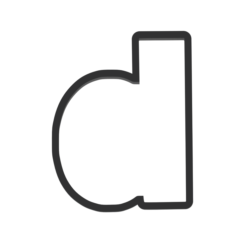 d Lowercase Block Letter Cookie Cutter with Easy Push Design — photo 3