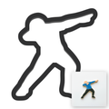 Dab Dance Pose Cookie Cutter with Easy Push Design — main photo