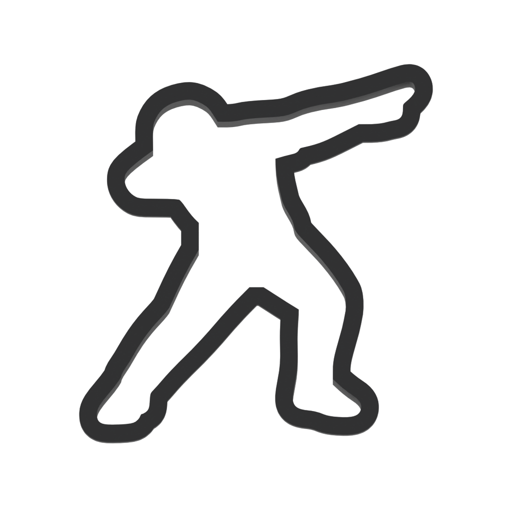 Dab Dance Pose Cookie Cutter with Easy Push Design — photo 3