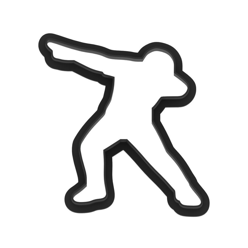 Dab Dance Pose Cookie Cutter with Easy Push Design — photo 5