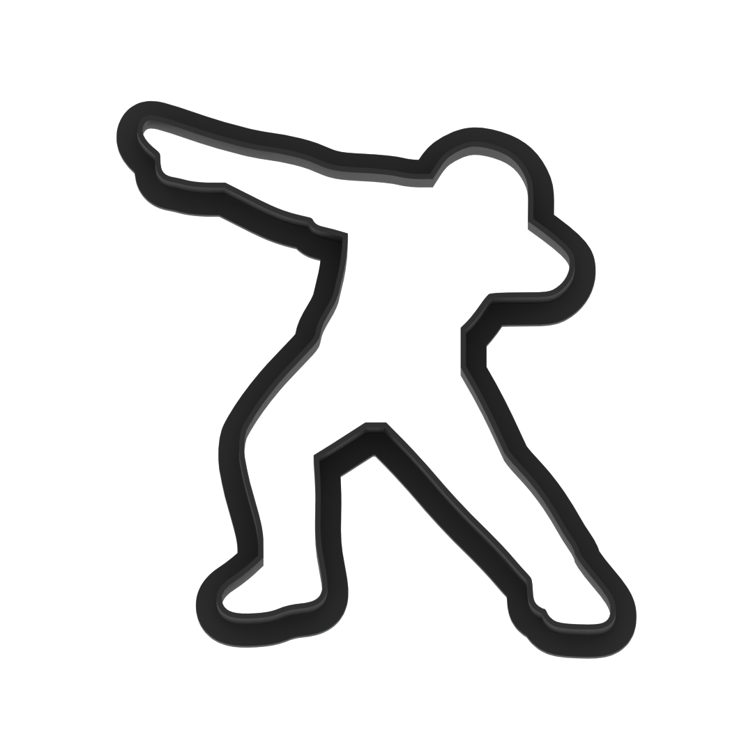 Dab Dance Pose Cookie Cutter with Easy Push Design — photo 5