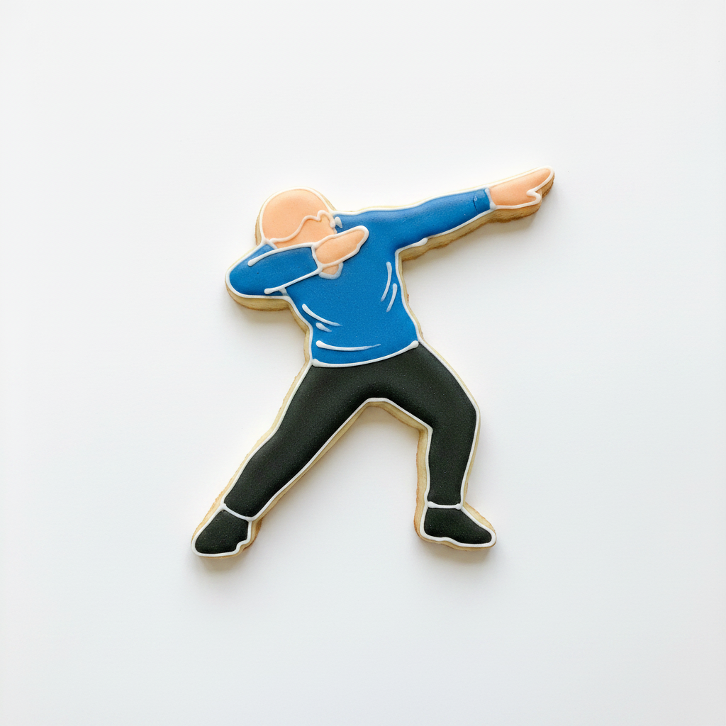 Dab Dance Pose Cookie Cutter with Easy Push Design — photo 2
