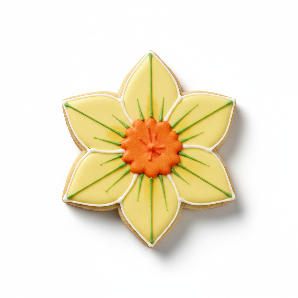 Daffodil Flower Cookie Cutter with Easy Push Design — photo 2