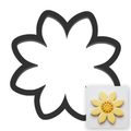 Daisy Flower 8 Petal Cookie Cutter with Easy Push Design — main photo