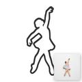 Dance Silhouette Cookie Cutter with Easy Push Design — main photo