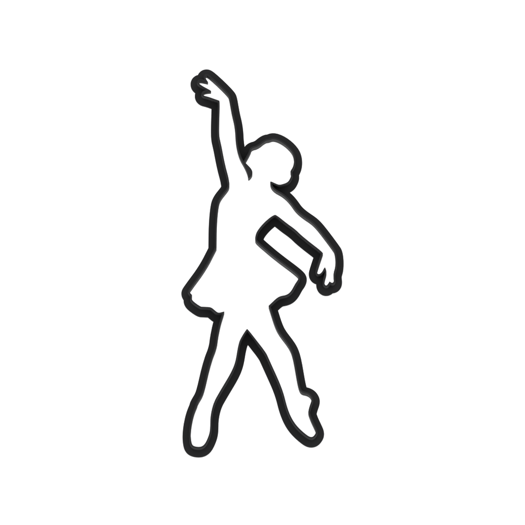 Dance Silhouette Cookie Cutter with Easy Push Design — photo 6