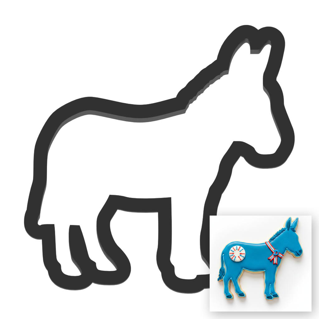 Democratic Donkey Cookie Cutter with Easy Push Design — main photo