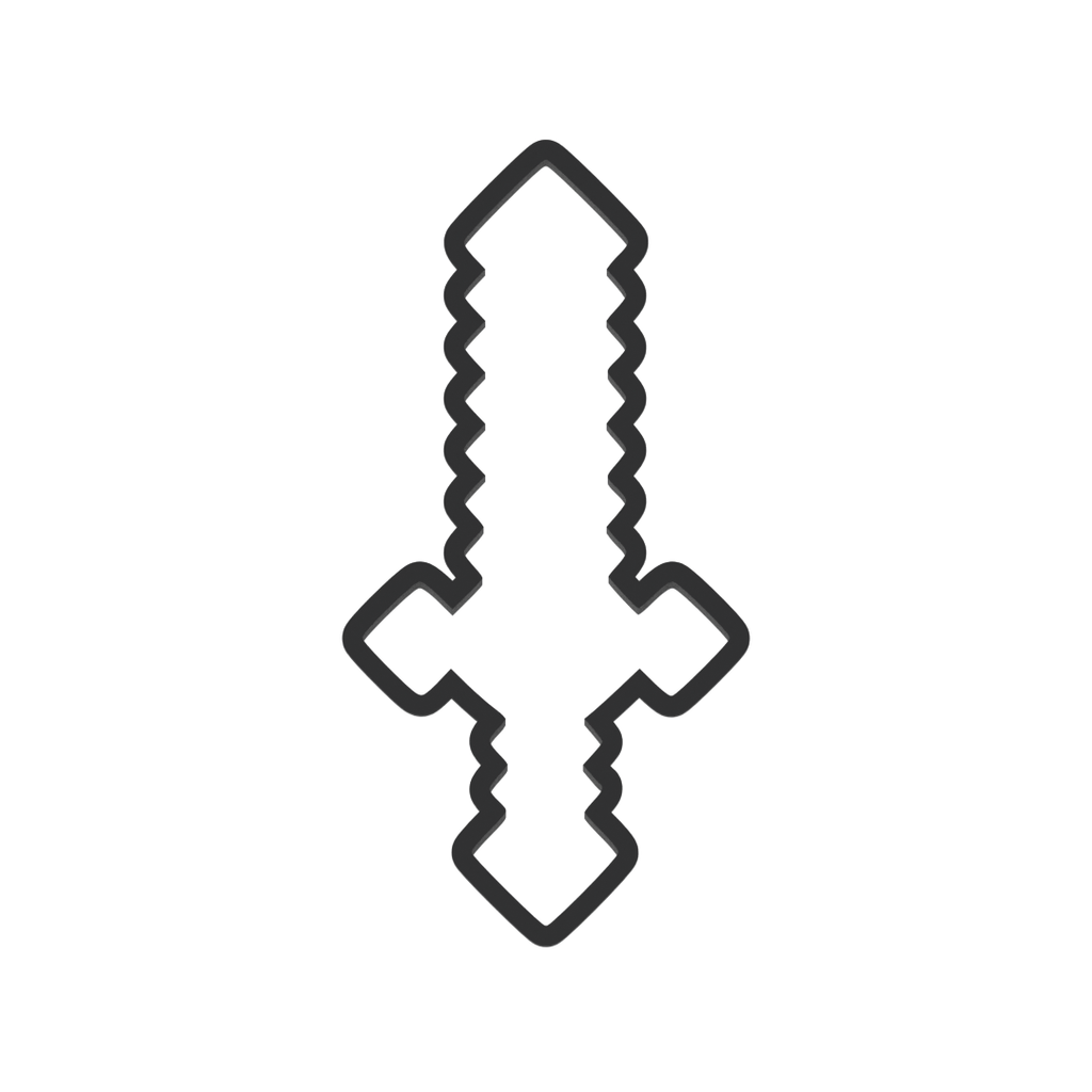 Diamond Sword Cookie Cutter with Easy Push Design — photo 3