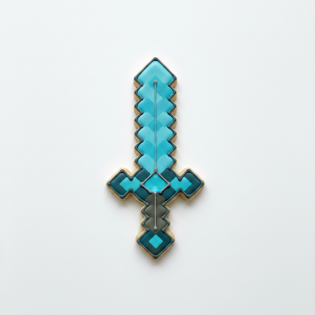 Diamond Sword Cookie Cutter with Easy Push Design — photo 2