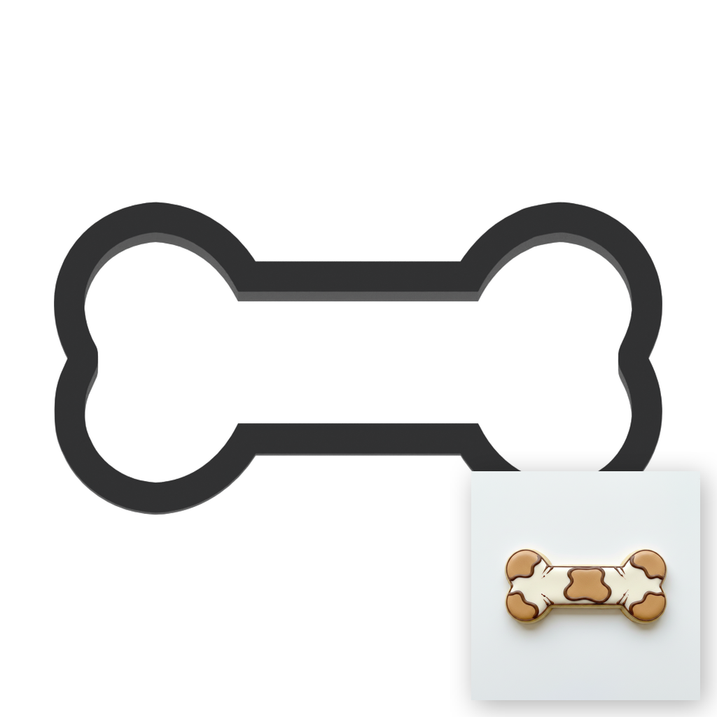 Dog Bone Cookie Cutter with Easy Push Design — main photo