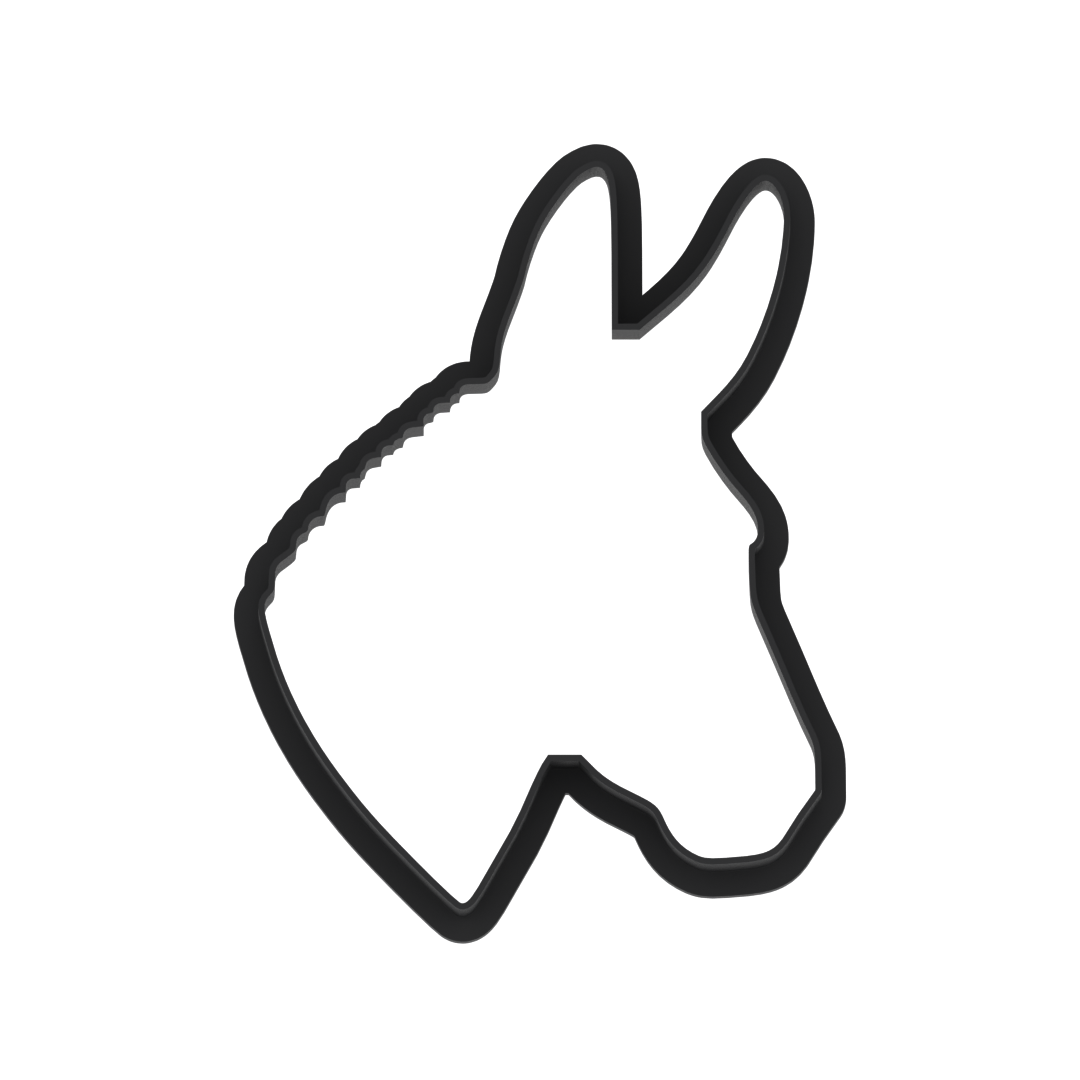 Donkey Head Cookie Cutter with Easy Push Design — photo 5
