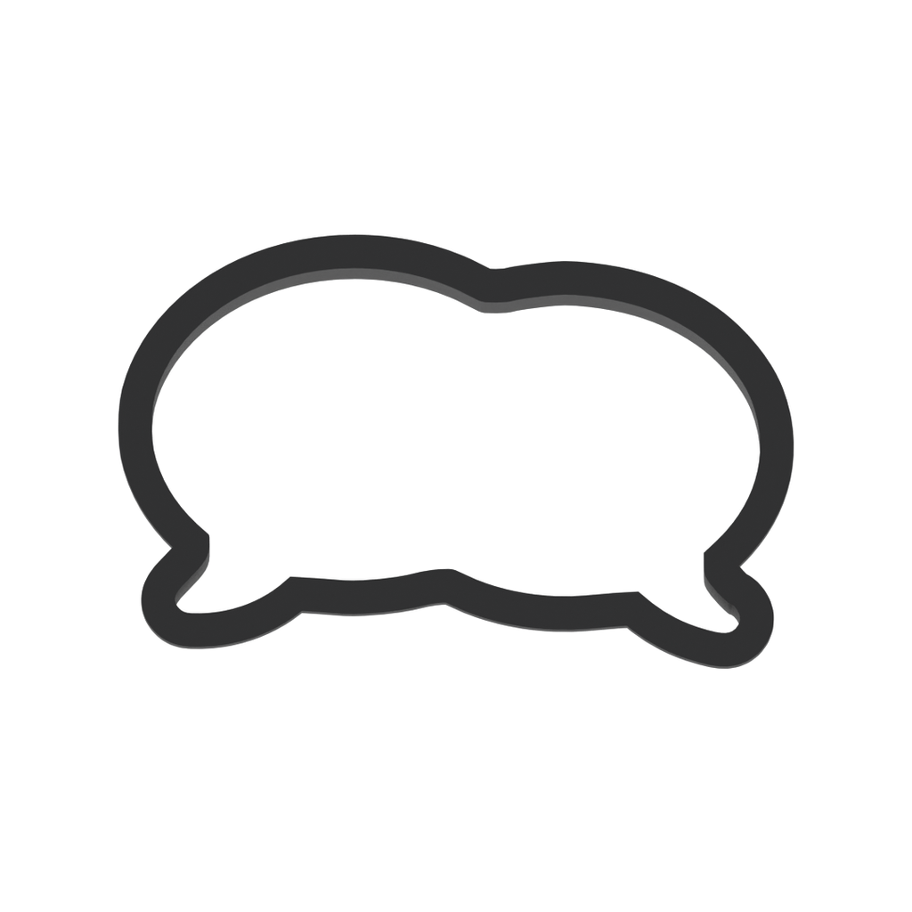 Double Speech Bubble Cookie Cutter with Easy Push Design — photo 3