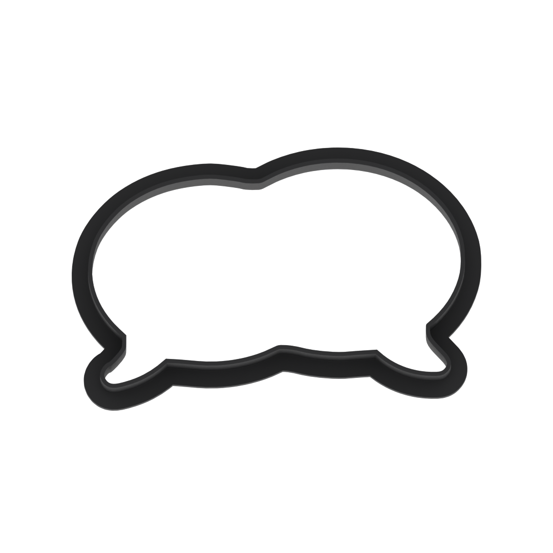 Double Speech Bubble Cookie Cutter with Easy Push Design — photo 5