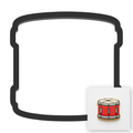 Drum Cookie Cutter with Easy Push Design — main photo