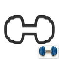 Dumbbells Cookie Cutter with Easy Push Design — main photo
