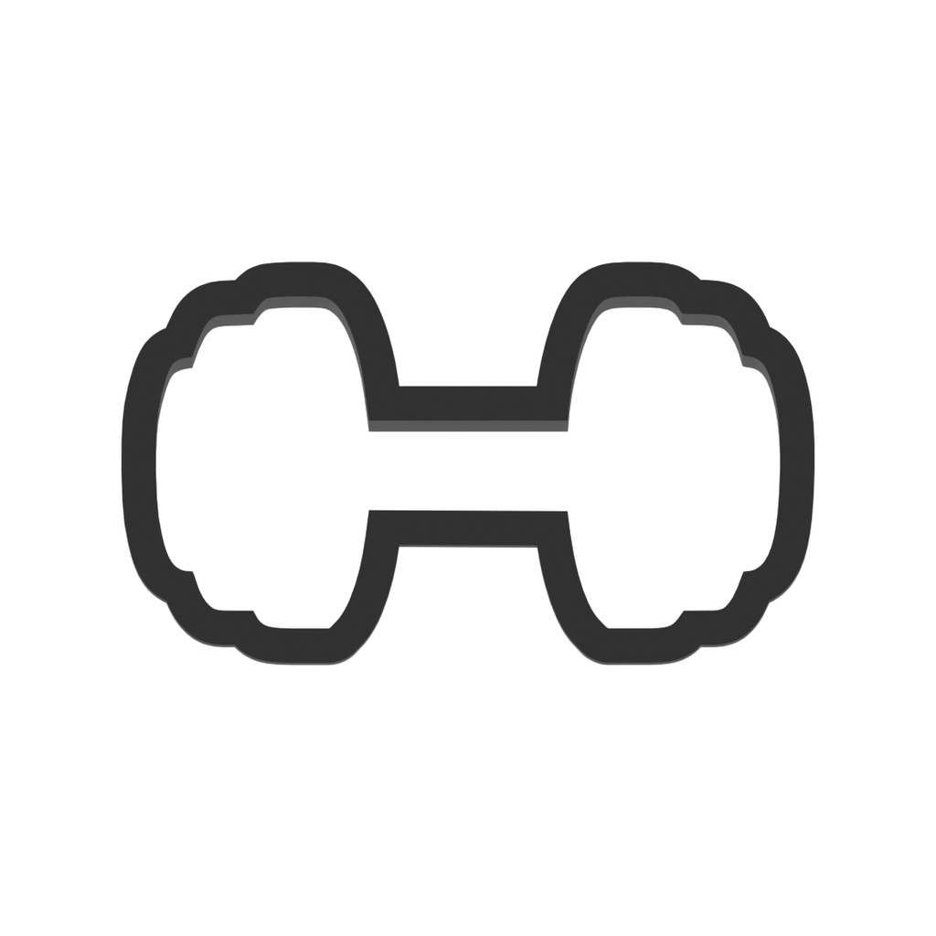 Dumbbells Cookie Cutter with Easy Push Design — photo 3