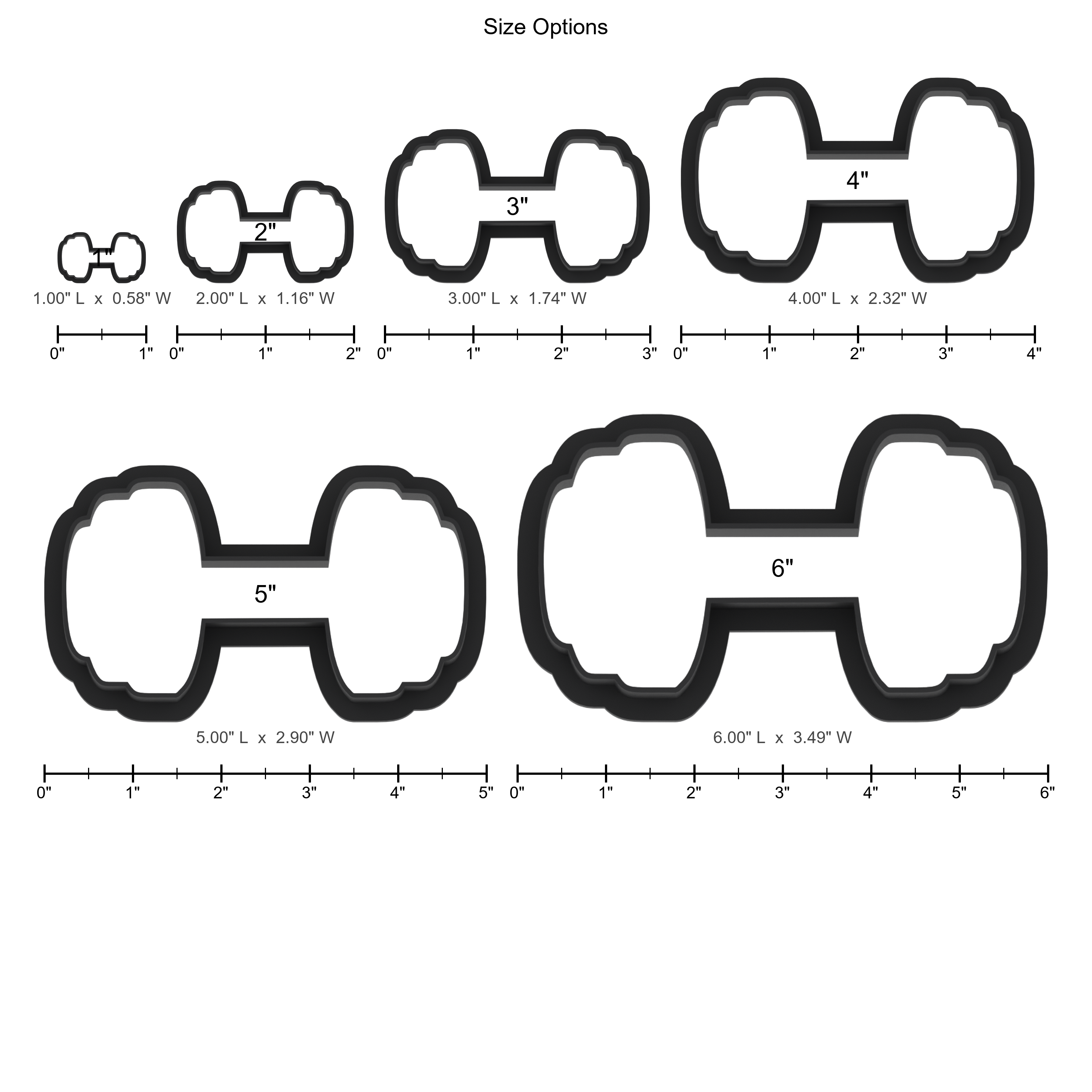Dumbbells Cookie Cutter with Easy Push Design — photo 5