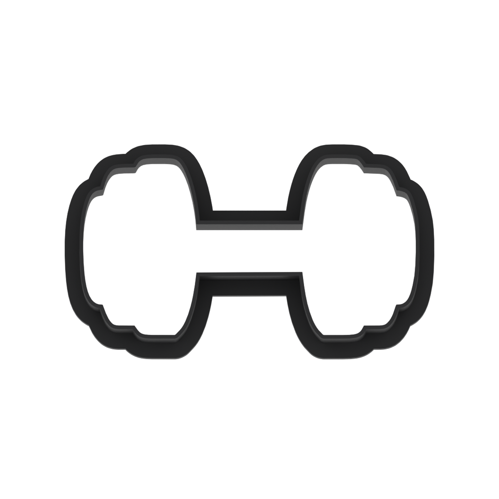 Dumbbells Cookie Cutter with Easy Push Design — photo 6