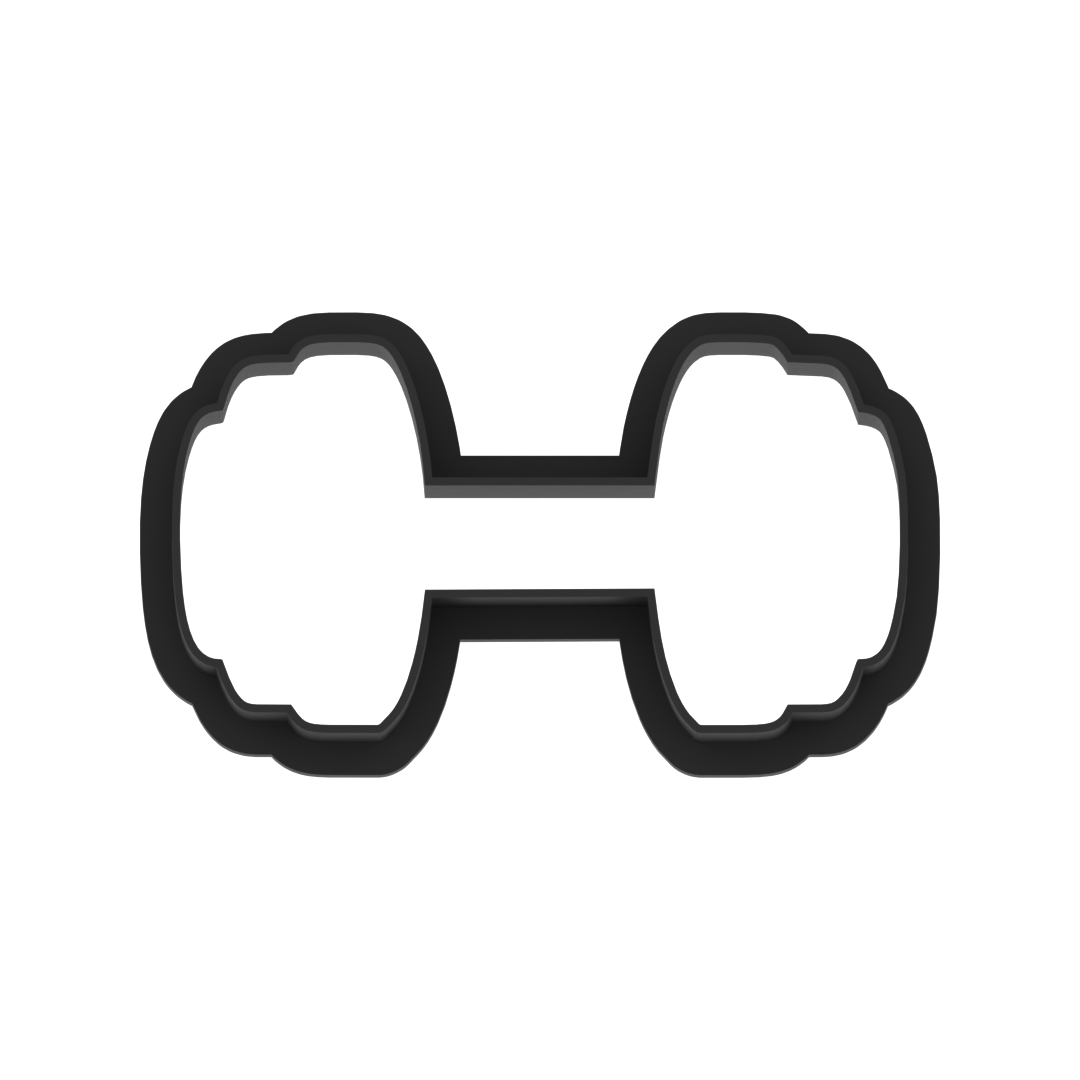 Dumbbells Cookie Cutter with Easy Push Design — photo 6