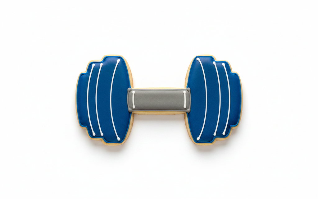 Dumbbells Cookie Cutter with Easy Push Design — photo 2