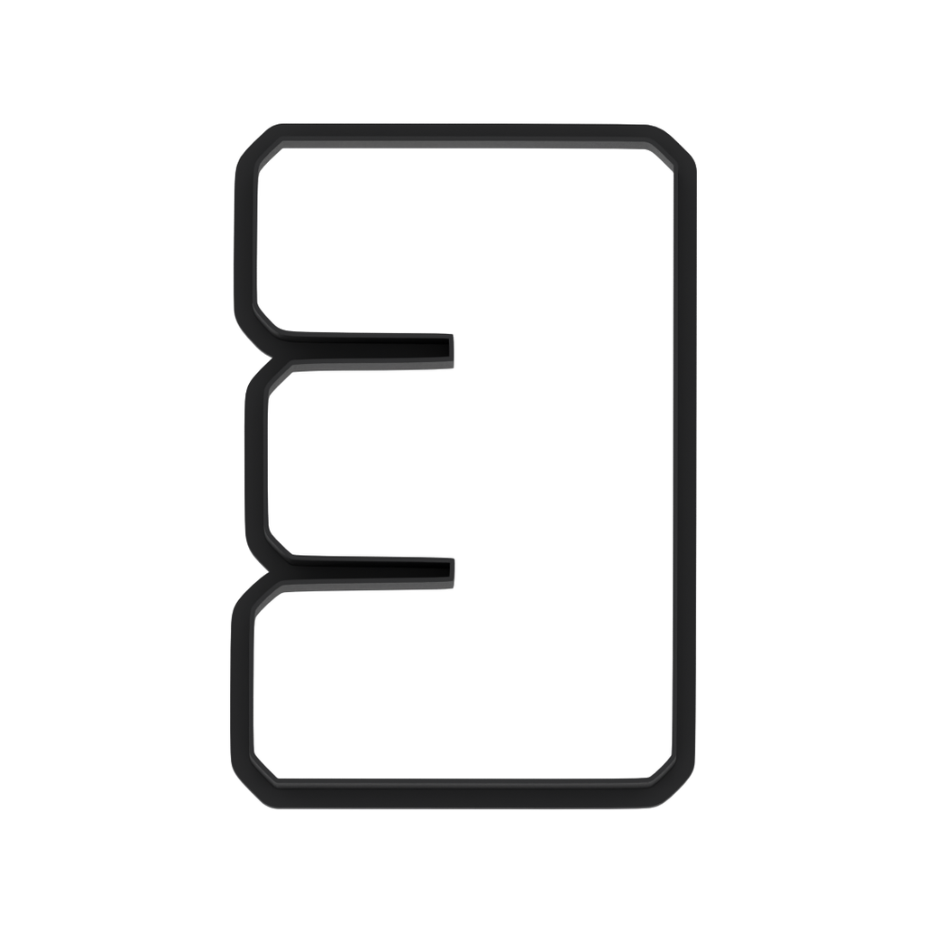 E Capital Block Letter Cookie Cutter with Easy Push Design — photo 6