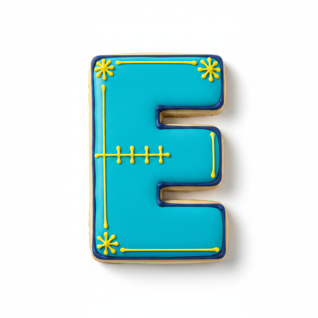 E Capital Block Letter Cookie Cutter with Easy Push Design — photo 2