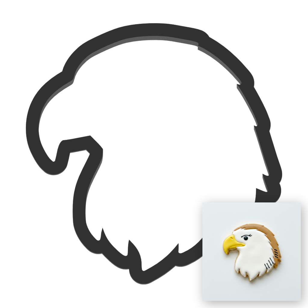 Eagle Head Cookie Cutter with Easy Push Design — main photo