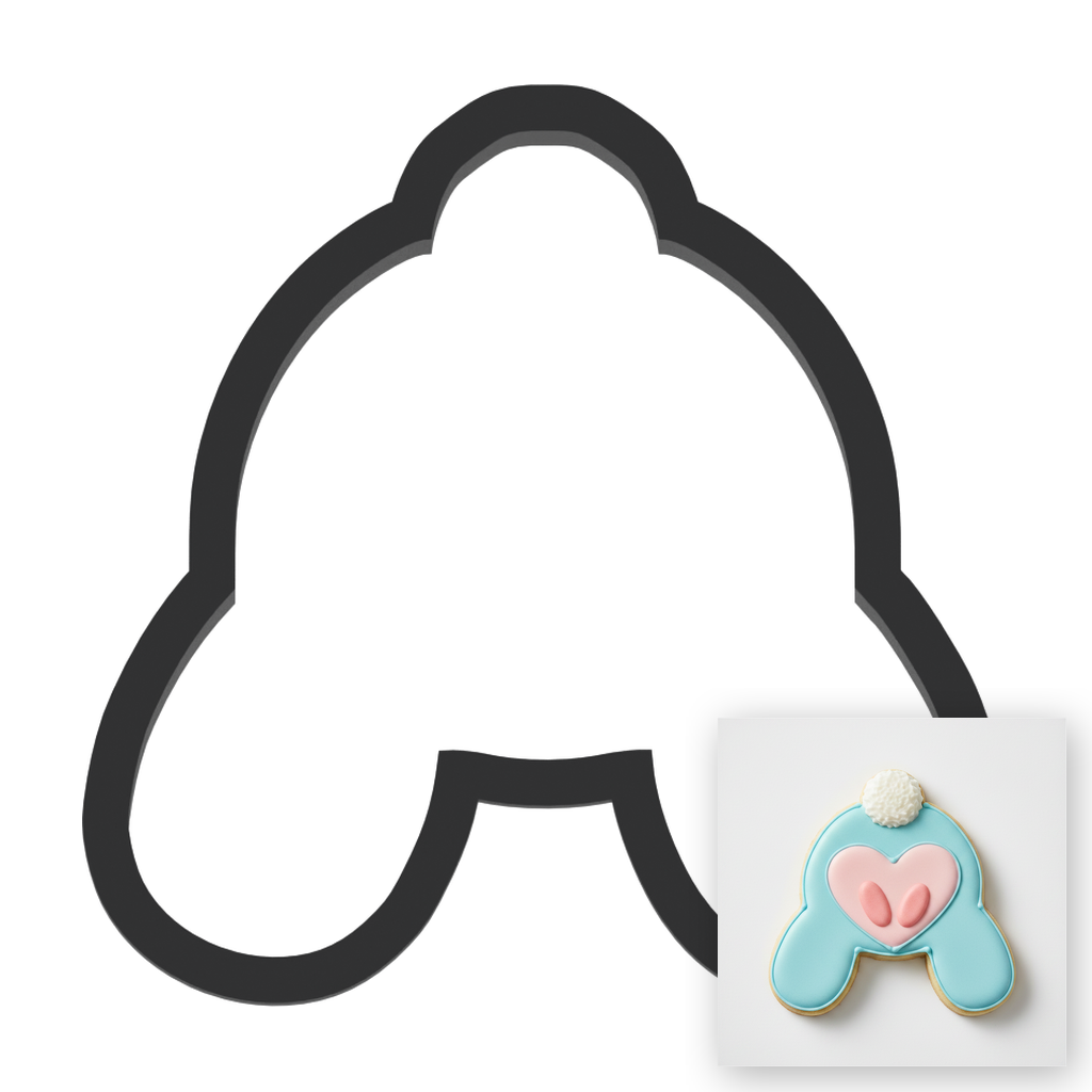 Easter Bunny Rabbit Butt Cookie Cutter with Easy Push Design — main photo