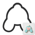 Easter Bunny Rabbit Butt Cookie Cutter with Easy Push Design — main photo