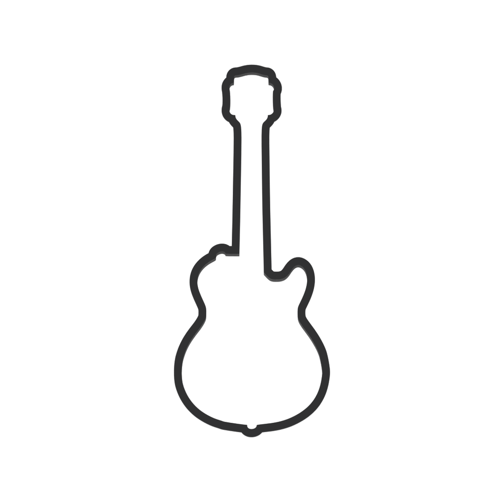 Electric Guitar Cookie Cutter with Easy Push Design — photo 3