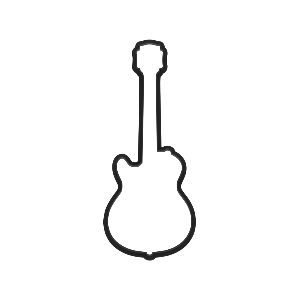 Electric Guitar Cookie Cutter with Easy Push Design — photo 5