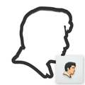 Elvis Cookie Cutter with Easy Push Design — main photo