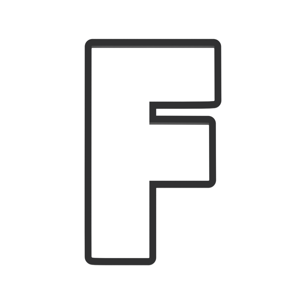 F Capital Block Letter Cookie Cutter with Easy Push Design — photo 3