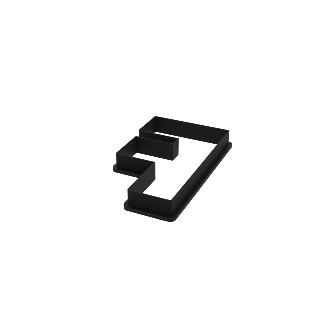 F Capital Block Letter Cookie Cutter with Easy Push Design — photo 4