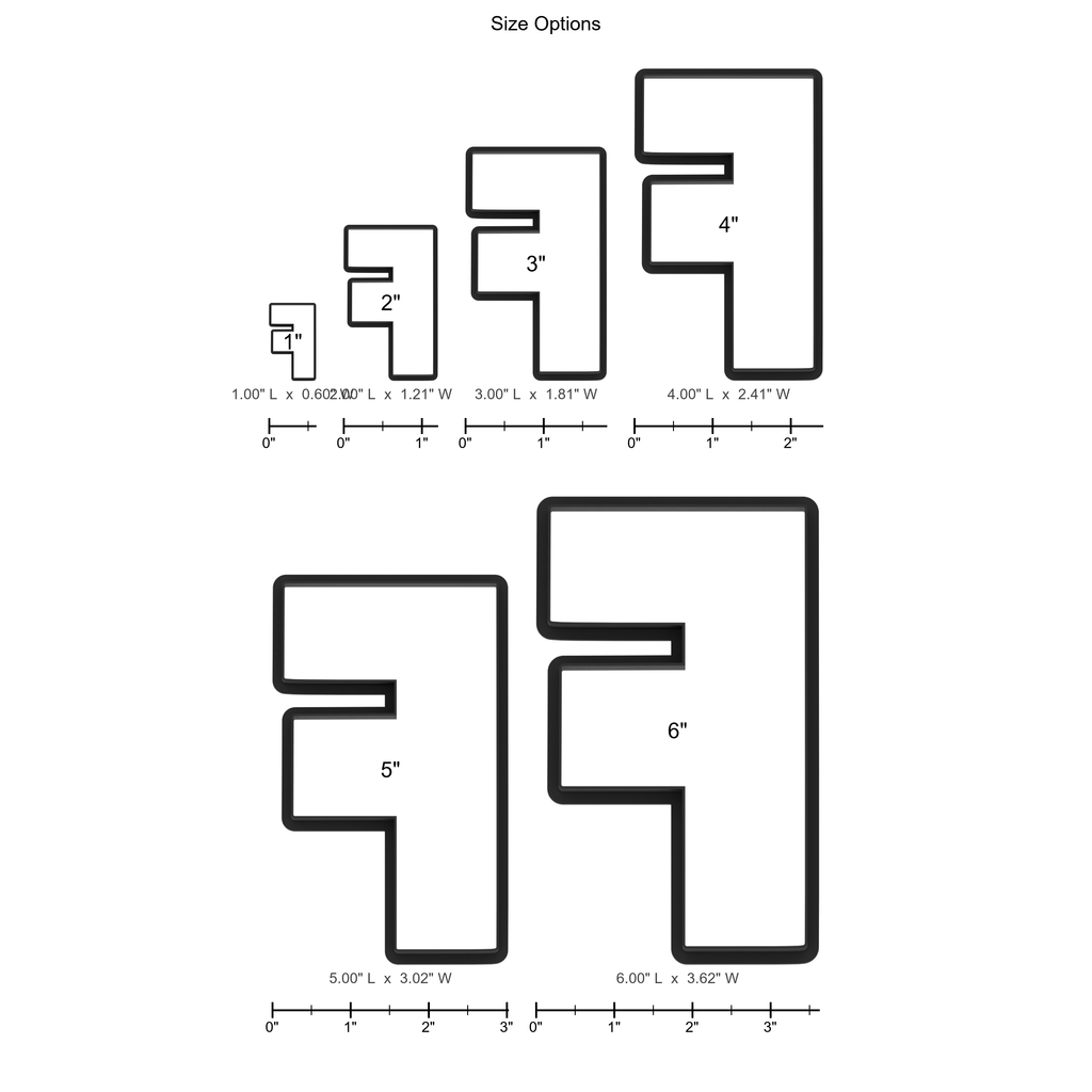 F Capital Block Letter Cookie Cutter with Easy Push Design — photo 5