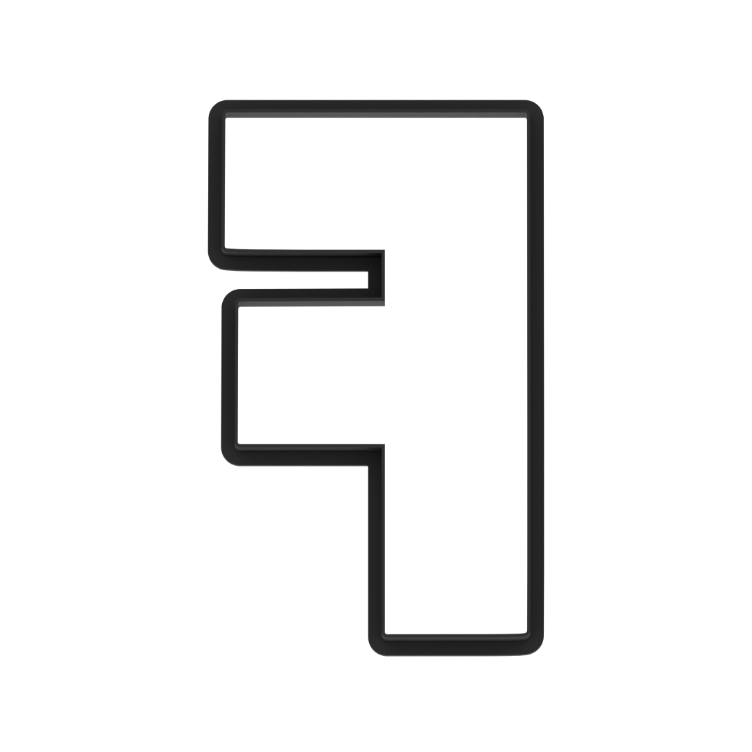 F Capital Block Letter Cookie Cutter with Easy Push Design — photo 6