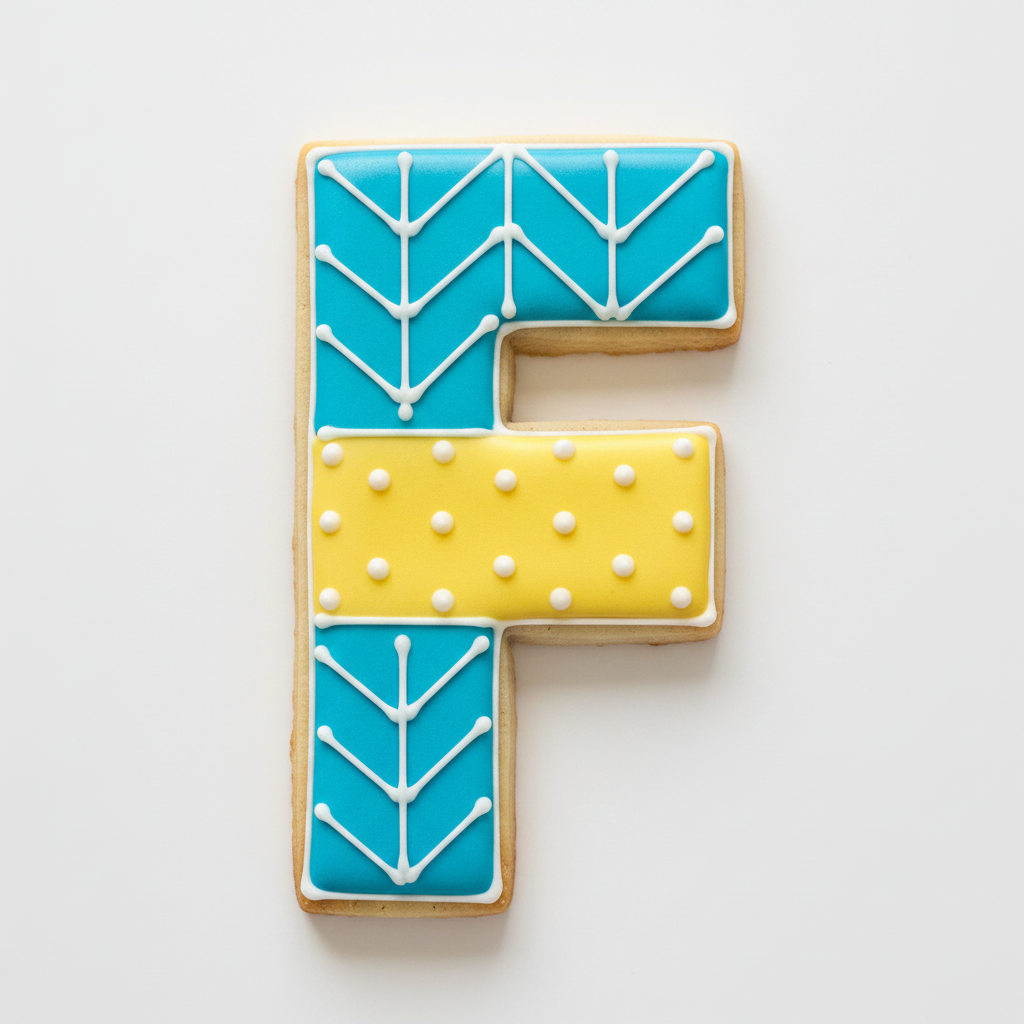 F Capital Block Letter Cookie Cutter with Easy Push Design — photo 2