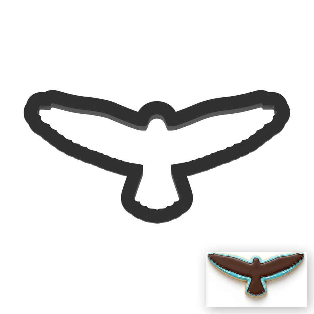 Falcon Cookie Cutter with Easy Push Design — main photo