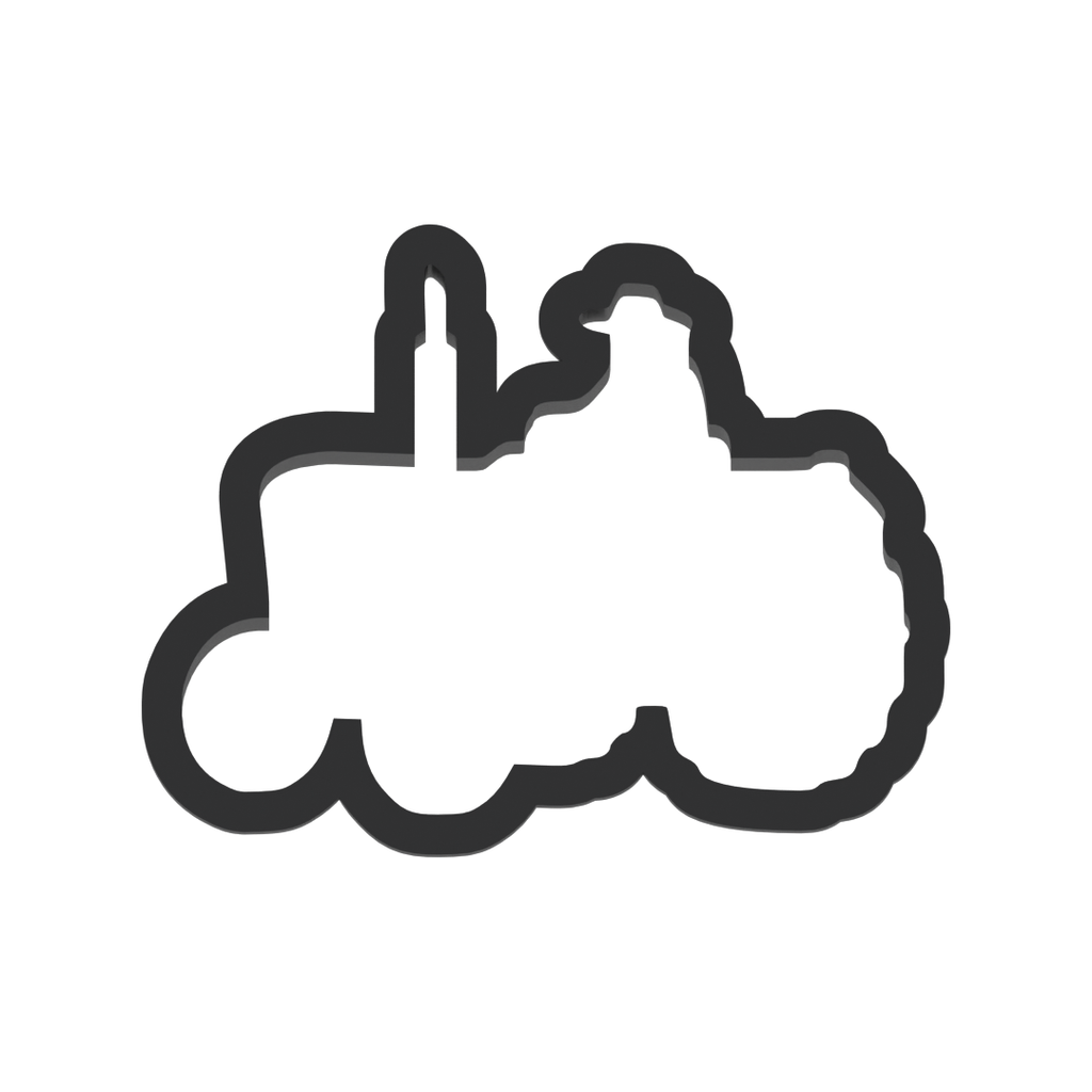 Farmer On A Tractor Cookie Cutter with Easy Push Design — photo 3