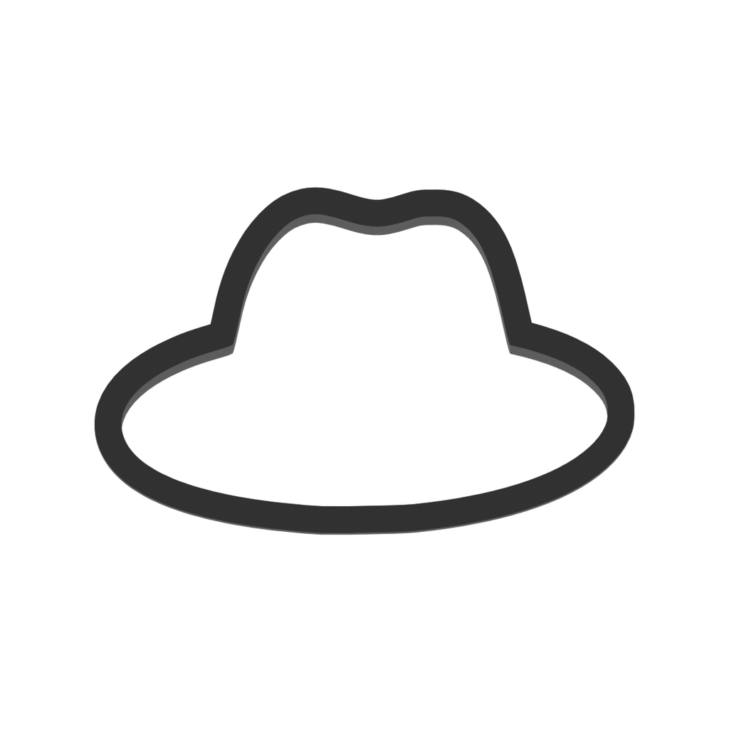 Fedora Cookie Cutter with Easy Push Design — photo 3