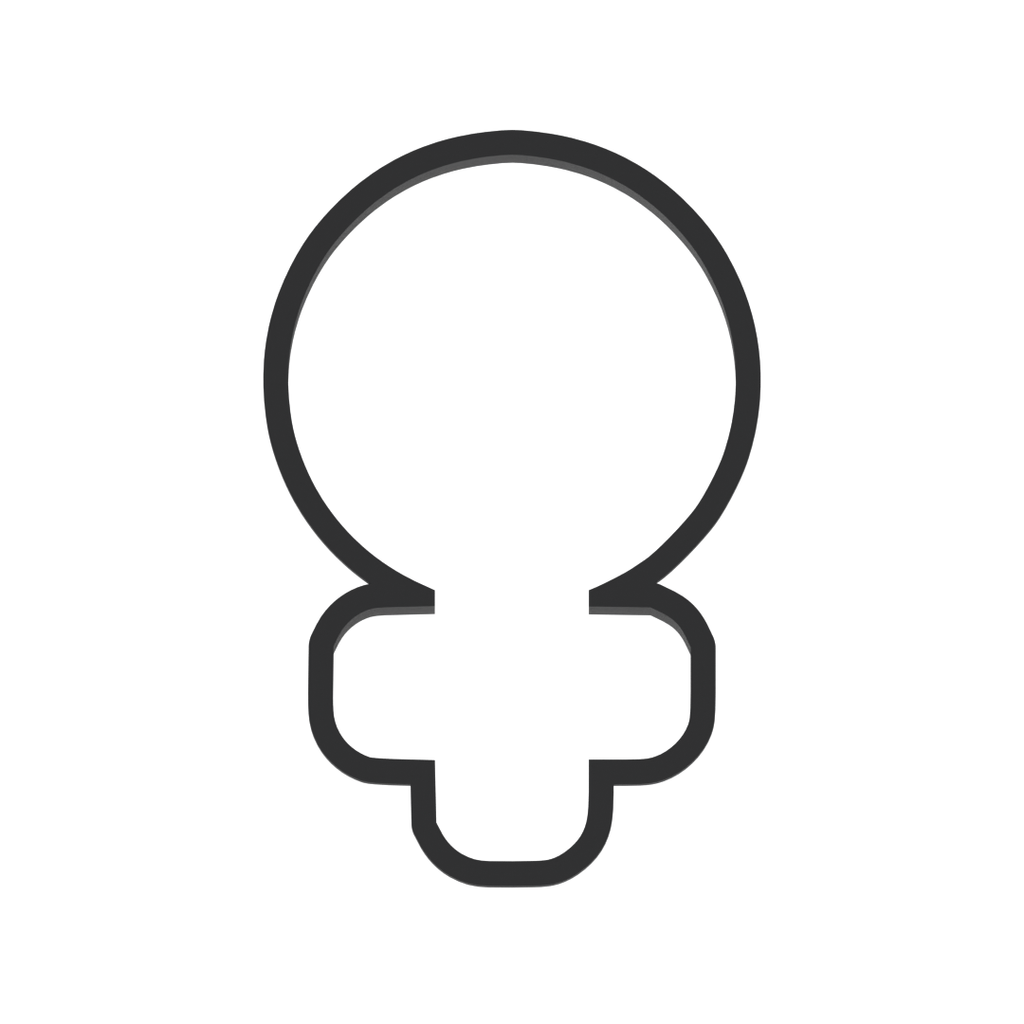 Female Icon Cookie Cutter with Easy Push Design — photo 3