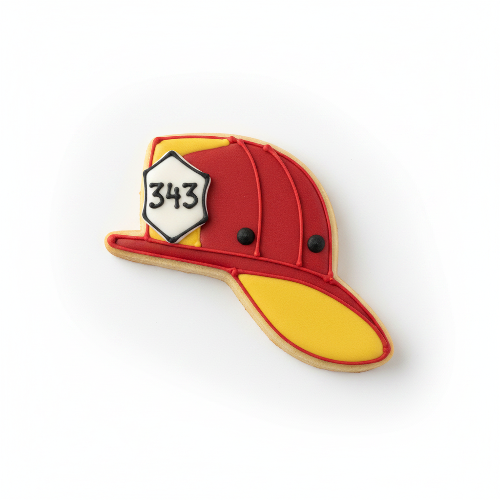 Firefighter Helmet Cookie Cutter with Easy Push Design — photo 2