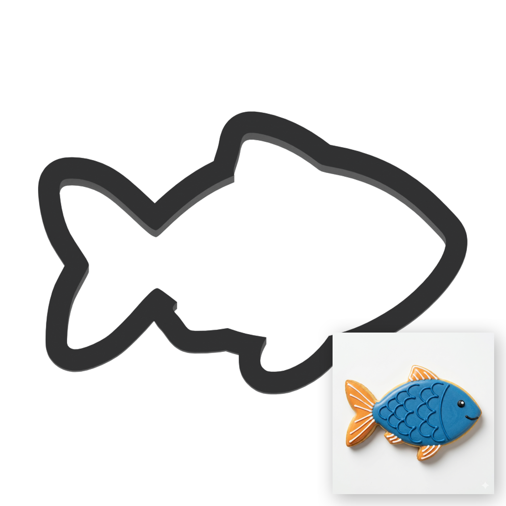 Fish Cookie Cutter with Easy Push Design — main photo