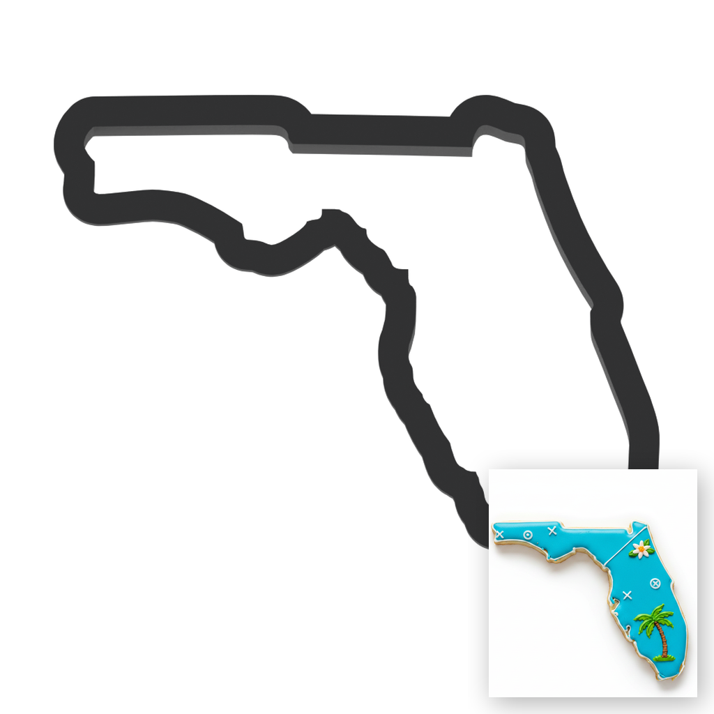 Florida State Cookie Cutter with Easy Push Design — main photo