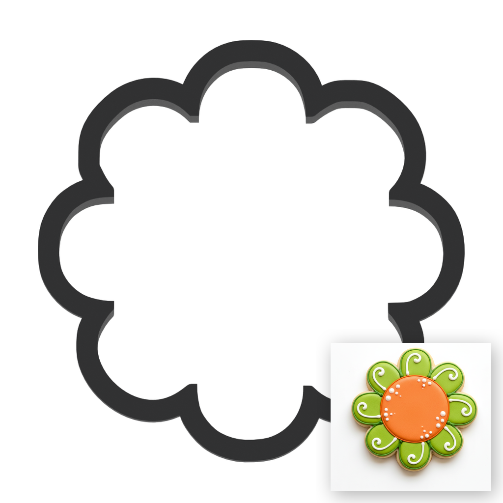 Flower Power Daisy Cookie Cutter with Easy Push Design — main photo